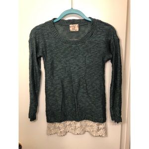Hippie Rose Lace Bottom Sweater